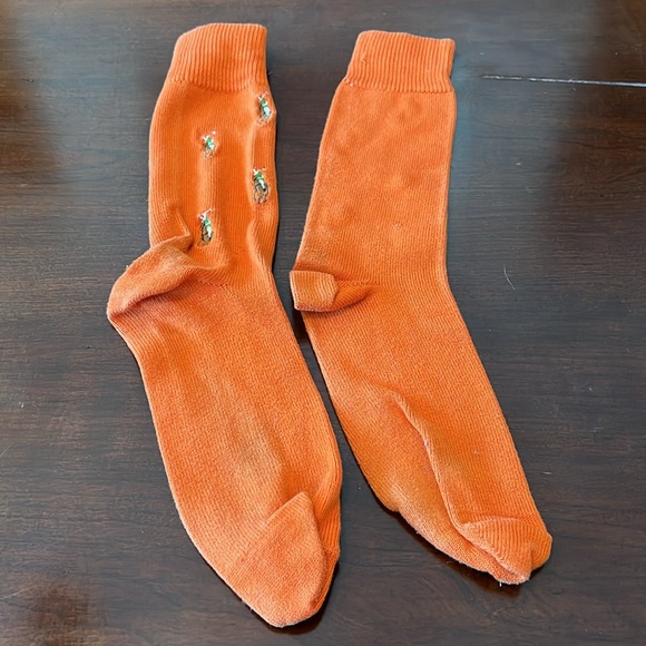 Orange Men’s Polo Dress Socks - Picture 2 of 2